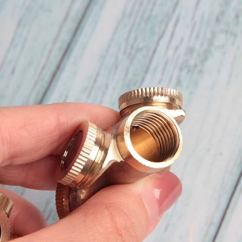 Acxico 2 pcs 4 Hole Brass Spray Misting Nozzle Garden