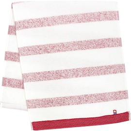Hayashi FI207007 Face Towel, Approx. 13.4 x 31.5 inches (34 x 80 cm), Made in Japan, Imabari Towel, Famille Border, Red