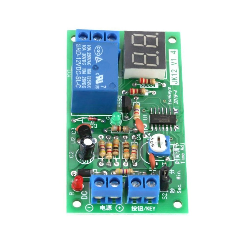DC12V LED Display Time Delay Relay Module Multifunction Turn OFF