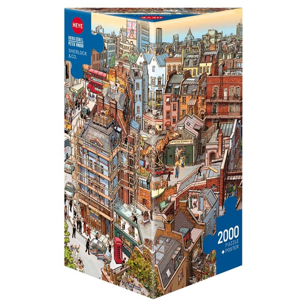 Heye New for 2016 Sherlock and Co/Gobel/Knorr Triangular Puzzles (2000-Piece, Multi-Colour)
