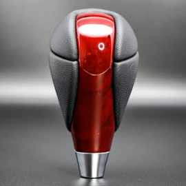 SHIFTIN Gear Shift Knob, Cherry Red, Walnut Wood, Leather, for Lexus ES300h ES350 GS300 GS350 GS430 GS450h GS460 IS250 IS300 IS350 LS460 LS600h RX350 RX450h