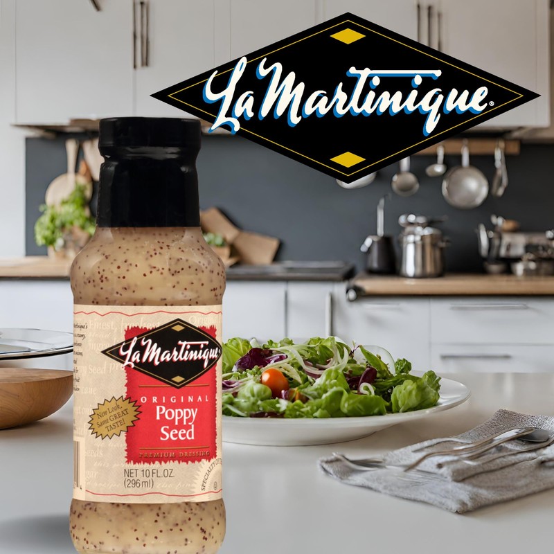 La Martinique Original Poppy Seed Dressing 10 Ounce Bottle (Pack