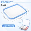 Hoolerry 3 Pcs Clear Hard Zipper Case Plastic Pouch Transparent