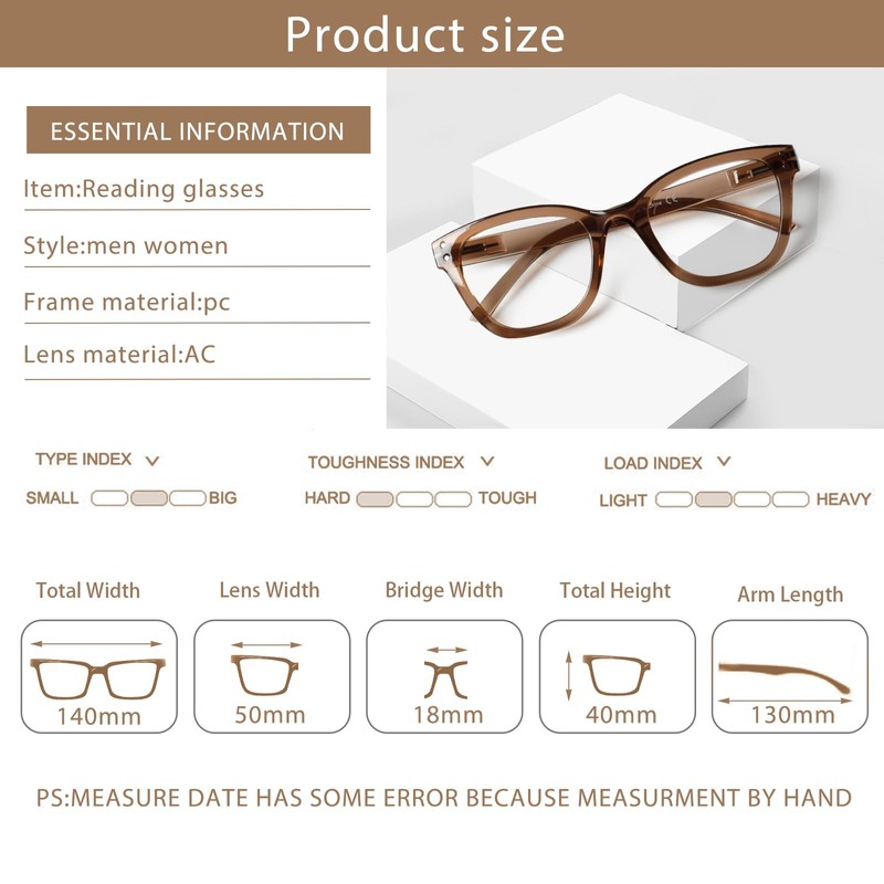 JOSCHOO Reading Glasses 6 Pack Blue Light Blocking Readers Spring