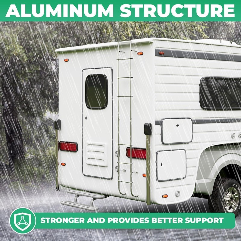 KUAFU Universal RV Exterior Motorhome Straight Ladder RV Rear Ladder