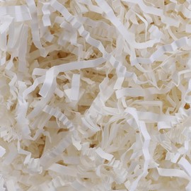 hasumcol 2.2LB - White Crinkle Cut Shredded Paper for Gift Box Baskets, Paper Shred Filler Package Stuffing for Christmas Birthday Wedding Packing