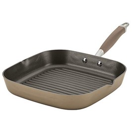 Anolon Advanced Home Hard Anodized Nonstick Deep Square Griddle Pan/Grill, 11 Inch, Bronze