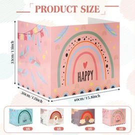 Crtiin 24 Pcs Desk Dividers for Students Privacy Folders Standard School Privacy Cardboard Board Desks Reduces Distractions for Testing Classroom Keep Eyes from Wandering(Rainbow)