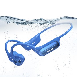 Bone Conduction Headphones-IP68 Swimming Headphones,Bone Conduction Earbuds with MP3 Mode 32GB Memory Up to 8 Hours Playtime Bluetooth 5.3 Running Headphones Secure Fit for Underwater (Light Blue)