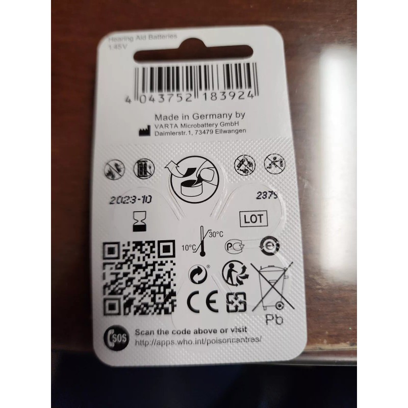 powerone NEW 6 pcs Power One PowerOne Hearing Aid Batteries