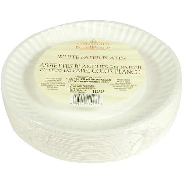 Perfectware - Kitchen essentials Paper Plate 6-300 6" Paper Plate, White (300 Count/pack)