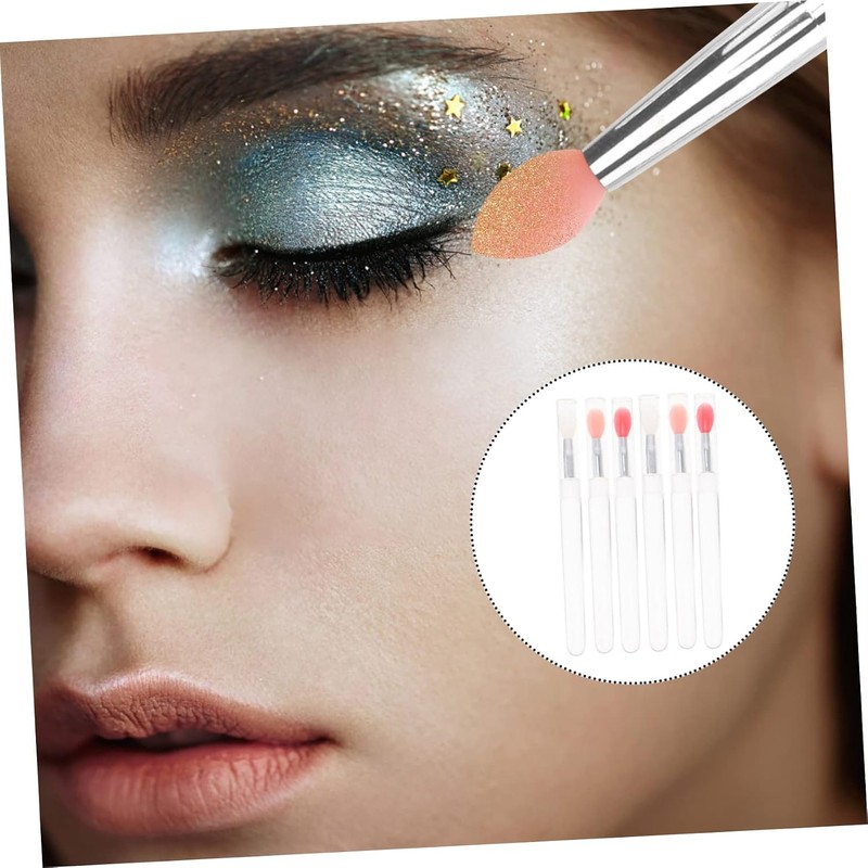 FRCOLOR 6 Aplicadores de Silicona para Maquillaje Labial, Pintalabios y