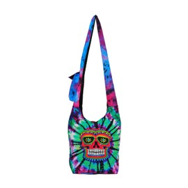 THE COLLECTION ROYAL Tie Dye Cotton Sling Crossbody Shoulder Graphic Hobo Bag