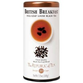 The Republic of Tea British Breakfast Black Full-Leaf Loose Tea, 3.5 oz Refill Bag | Steeps 50 Cups