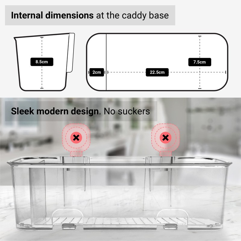S.B.Weston Shower Caddy - Rust Proof, No-Drilling, No Suction Cups