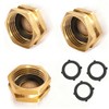 3 Pack garden hose caps with Washers, Brass Spigot Cap,