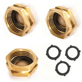 3 Pack garden hose caps with Washers, Brass Spigot Cap, 3/4" GHT Female End Cap spigot cap hose brass garden hose cap outdoor faucet cover