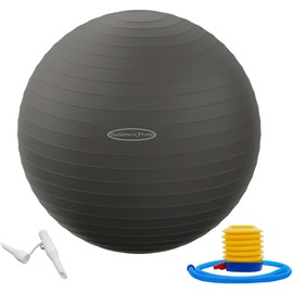 Fitvids Anti-Burst Slip Resistant Exercise Ball with Quick Pump, 2,000-Pound Capacity, 19-22 inch, M