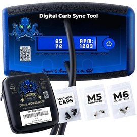 2-Channel - The Digi Sync™ Throttle Body & Digital Carb Sync Tool, Easy to Use & Accurate Carburetor Synchronizer, Vacuum Gauge Carburetor, Peaking Manometer, for Carbureted & Fuel-Injected Engines