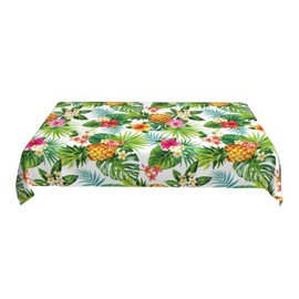 mutakin Tropical Hawaiian Tablecloth Rectangle Table Cloth Washable Table Cover for Decoration Kitchen Dining Room 60x90 Inch