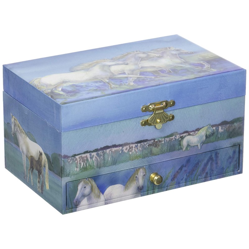 Trousselier TROUS60621 Horses Camargue Musical Jewellery Box