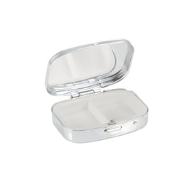 ba bijou-art Women's Pill Box Red Black Enamel Metal Stainless Steel Elegant, Enamel