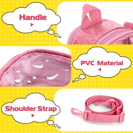 LoDrid Travel Case Compatible with GiiKER Tic Tac Toe Bolt Handheld Puzzle Game Console, Portable Bag with Handle and Shoulder Strap for Accessories, Pink, Bag Only