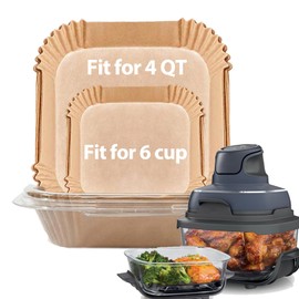 Air Fryer Liners for Ninja Crispi Air Fryer, Ninja Crispi Accessories for Ninja Crispy, 150Pcs Ninja Glass Air Fryer Liners, Crispi Air Fryer Parchment Paper Liners, Ninja Kitchen Appliances