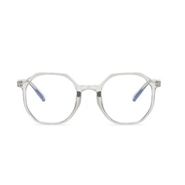 Xrpin Fashion Oversize Myopia Glasses for Men Women Lightweight Nearsighted Distance Glasses (Grey, -6.0, Diopters)