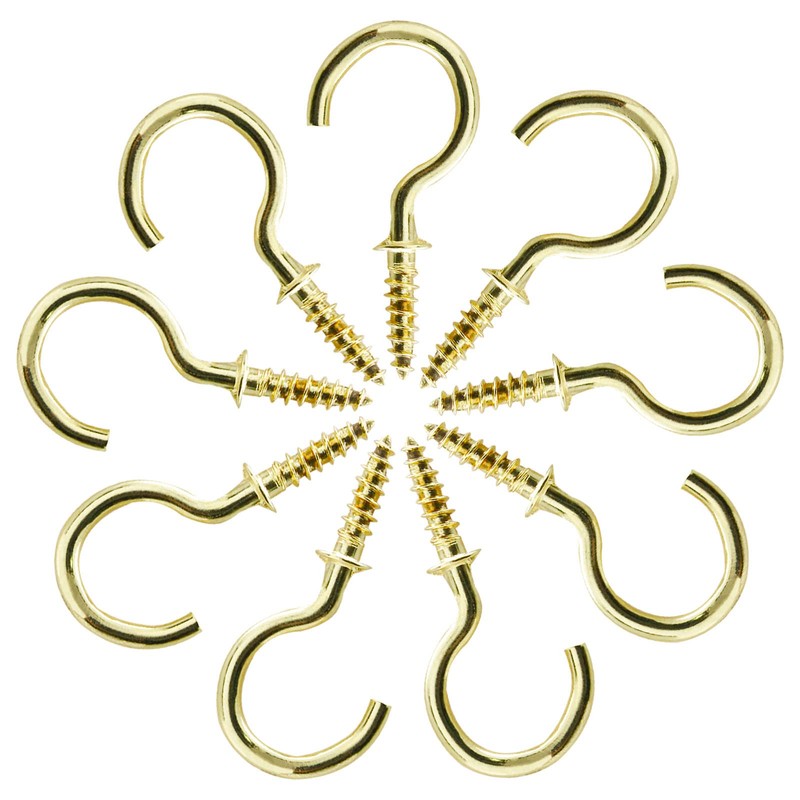 Biaungdo 100 Pcs 3/4" Ceiling Cups Hooks Screw Hooks Ceiling