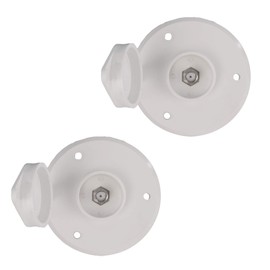 RecPro RV Cable TV Plate | Coaxial Cable Connector | Black or White Option | 1 or 2 Option (White, 2 Outlets)