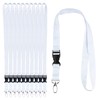 10pcs White Key Chain Necklace for Badge Holder Business Card