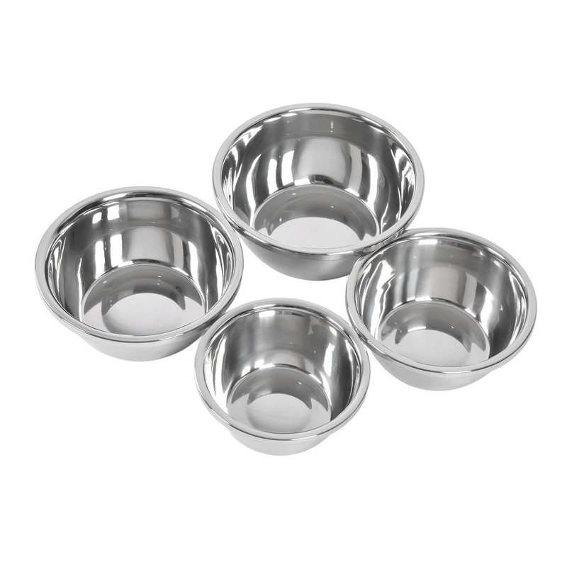 4PCS Stainless Steel Mixing Bowl Set Thickened Soup Bowl Non