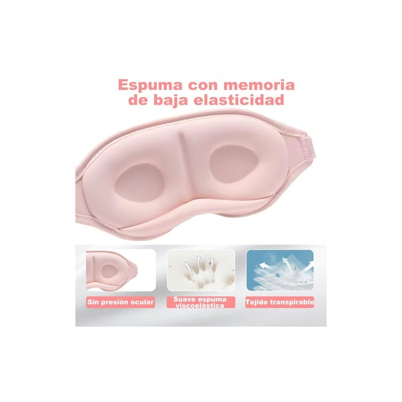 2 Máscaras para Dormir,Antifaz para Dormir de Sueño Contorno 3D,Sleep