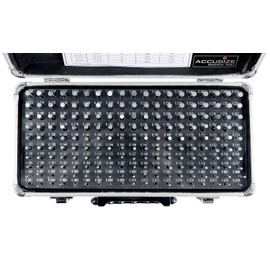 Accusize Industrial Tools - 190 Pc Precision Minus Class ZZ Pin Gauge Set, 0.061" to 0.250", 2" Length, Heat Treated, 60-62 RC, with Aluminum Case, M1(-) A
