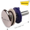 Chromed Brass Kitchen Sink Tap Hole Blanking Metal Plug 50mm
