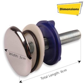 Chromed Brass Kitchen Sink Tap Hole Blanking Metal Plug 50mm Plate Stopper Cover