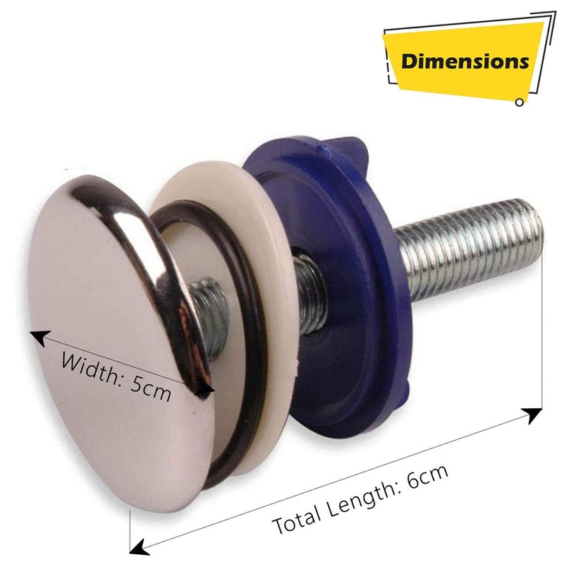 Chromed Brass Kitchen Sink Tap Hole Blanking Metal Plug 50mm