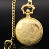 Realpoo Gold Shield Men's Pocket Watch, Arabic Numeral Digital Scale