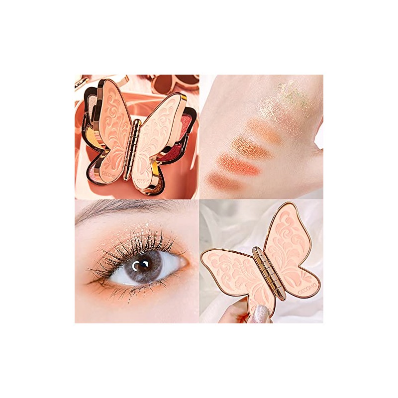 GECOMO Eyeshadow Palette, Mini Multi-Palette, Eye Palette, 6 Colors, Everyday
