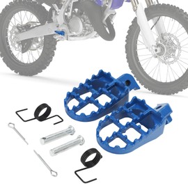 BIUGERCN Motorcycle Foot Pegs Dirt Pit Bike Foot Pegs Foot Pedals for EXC SX YZ TW PW TTR CR CRF XR 50/70/80/100/110 Motocross Blue