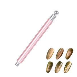 QUANTALY Magnetic Nails, Strong, For Cat's Eye Gel, Increases Success Rate, For Beginners, Nail Stick, Ball Type, Anti-Slip Handle, Nail Art, Nail Supplies (Pink)
