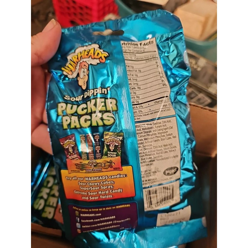 War Heads Pucker Packs Sour Dippin Sour Stick & Powder