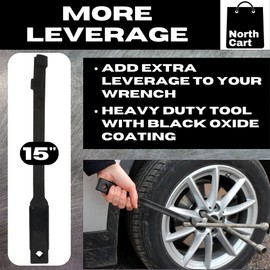 WREX North Cart Wrench Extender - Extension Tool Cheater Bar - Hand Tools for Mechanics - Universal Adaptor Drive - Handle Tr Nut Holder Clip - Monster International Clamp - Breaker Pipe Leverage