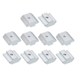 sourcing map t Nuts, 20pcs - Nickel Plated Carbon Steel t Slot Bolts, 4040 Series M3 Hammer Head Fastener, Sliding t Nuts for Aluminum Extrusion Profile (Silver)
