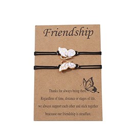 Matching Butterfly Friendship Bracelets for Women Bestie Christmas Gifts for Best Friend BFF Birthday Gift for Women Friendship Best Friend Bracelets for 2 Girls
