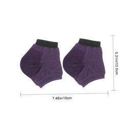 Outanaya 5 Pairs Moisturizing Socks for Dry Cracked Heels Non Slip Comfortable Cotton Socks Purple for Daily Use Heel Protectors for Running and Walking