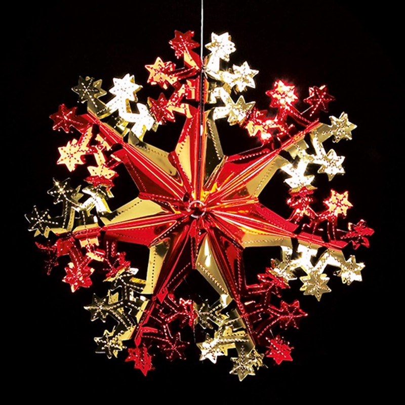 SET of 3 Christmas Foil Ceiling Decoration Hanging 40cm -