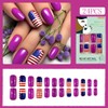 4th of July Press on Nails Purple Fake Nails Square
