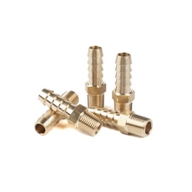 LTWFITTING Brass Fitting Coupler 5/16-Inch Hose Barb x 1/8-Inch Male NPT Fuel Gas Water(Pack of 5)